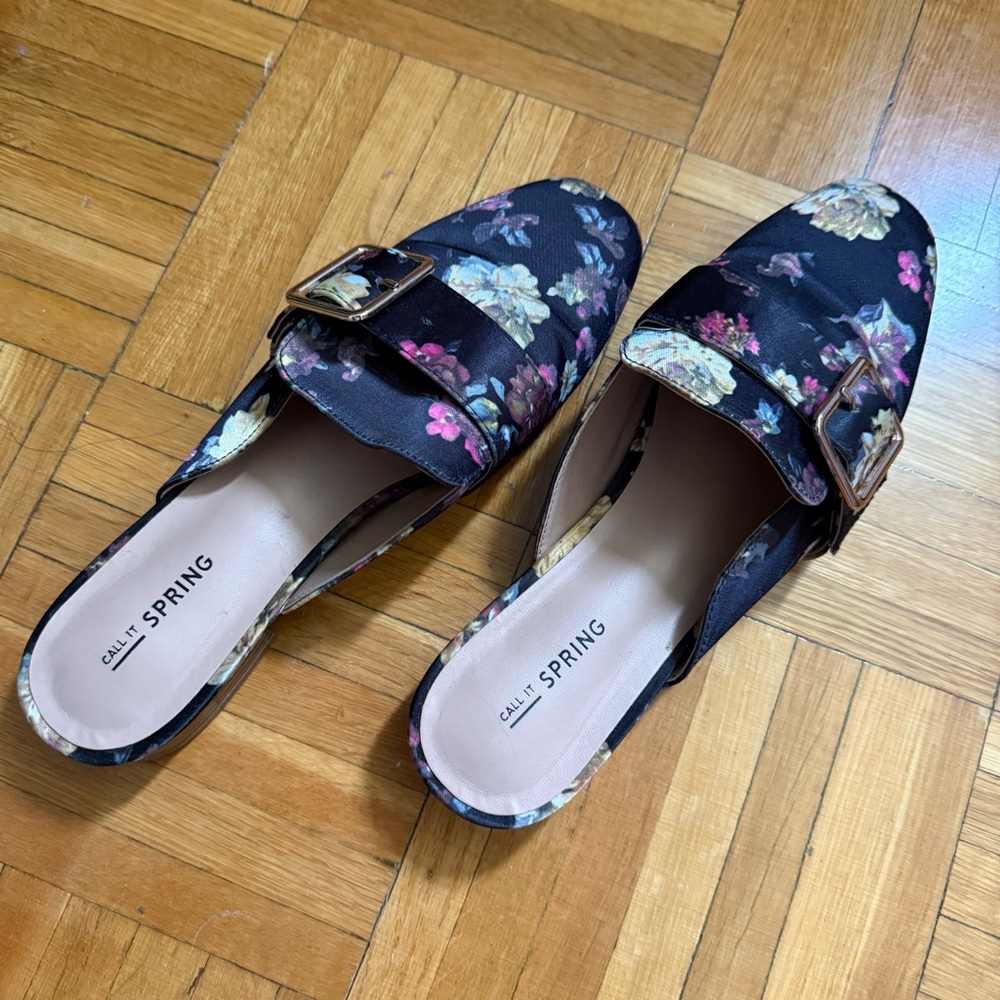 Call It Spring Black Mules with Open Back